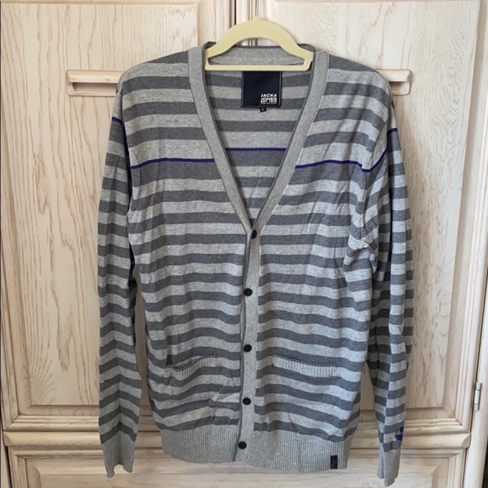 Jack and Jones grey cardigan